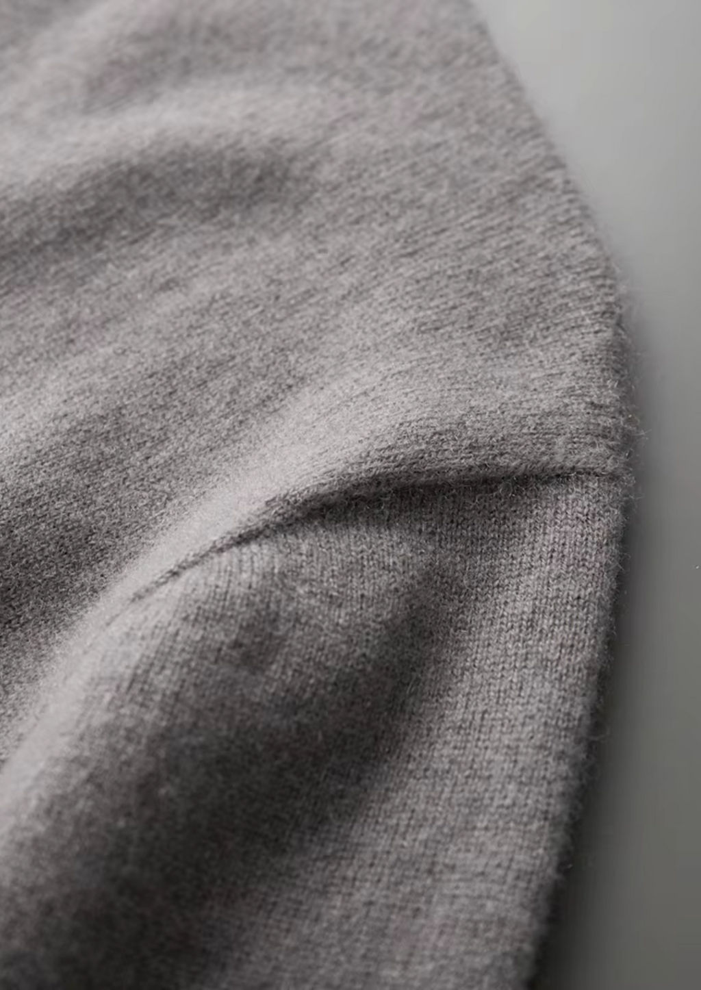 Premium Cashmere Mock Neck T-Shirt